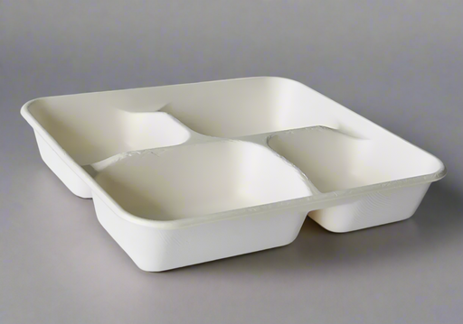 4 Compartment Bagasse Container