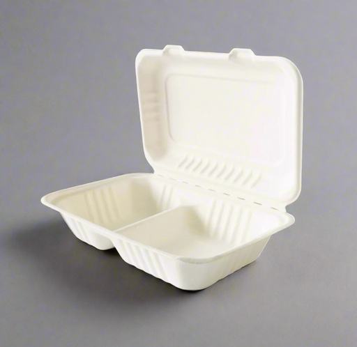 9x6 bagasse clamshell