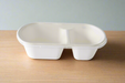 2 Compartment bagasse container 