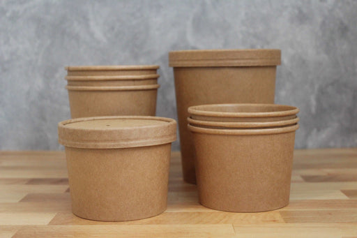 26/32oz Kraft Soup Container Lid (500pcs) - This Element Inc.