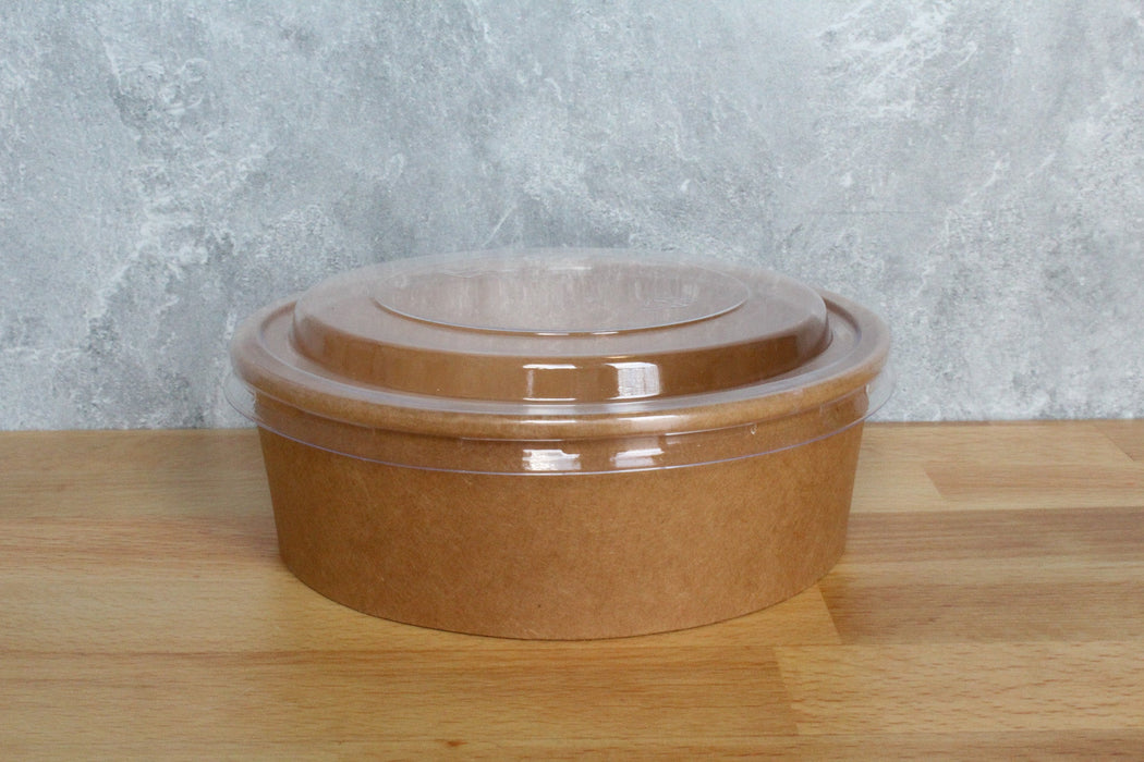 150mm PP Lid for Kraft Salad Bowl | 300pcs | Leak-proof